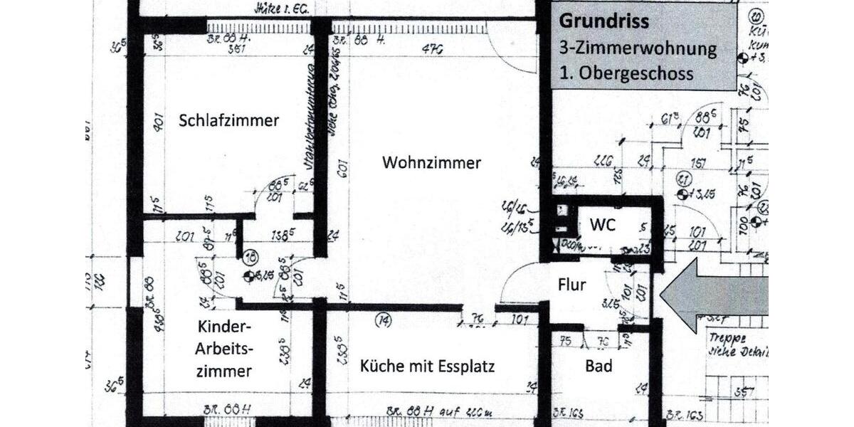 Etagenwohnung Eckersdorf - 3 Zimmer, 84 m&sup2;, 725&euro; | Angebot:27585418