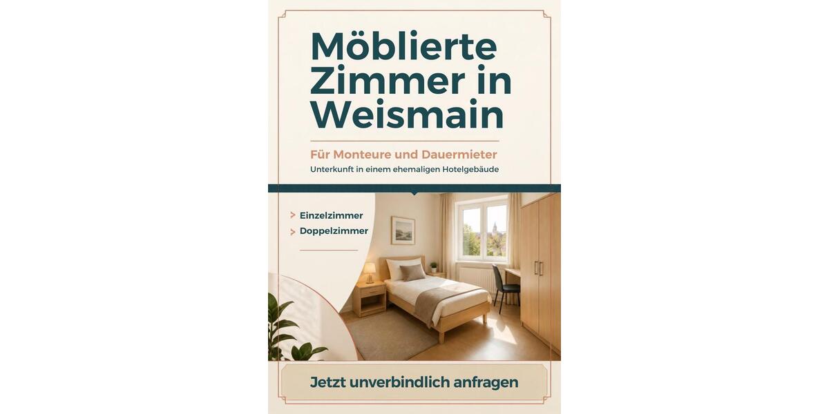 Etagenwohnung Weismain - 1 Zimmer, 15 m&sup2;, 19&euro; | Angebot:27576682